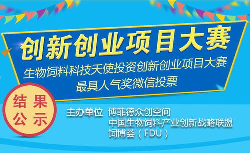 生物飼料雙創大賽最具人氣獎網絡投票結果公示